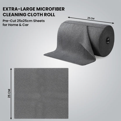 ShineXPro Microfiber Cleaning Cloth Roll, 50Pcs, 10000 Times Washable - 10X Cheaper Than Paper Kitchen Towel Roll - Ultra Absorbent Lint Free Microfiber Cleaning Cloth for Kitchen - Tearable, Reusable