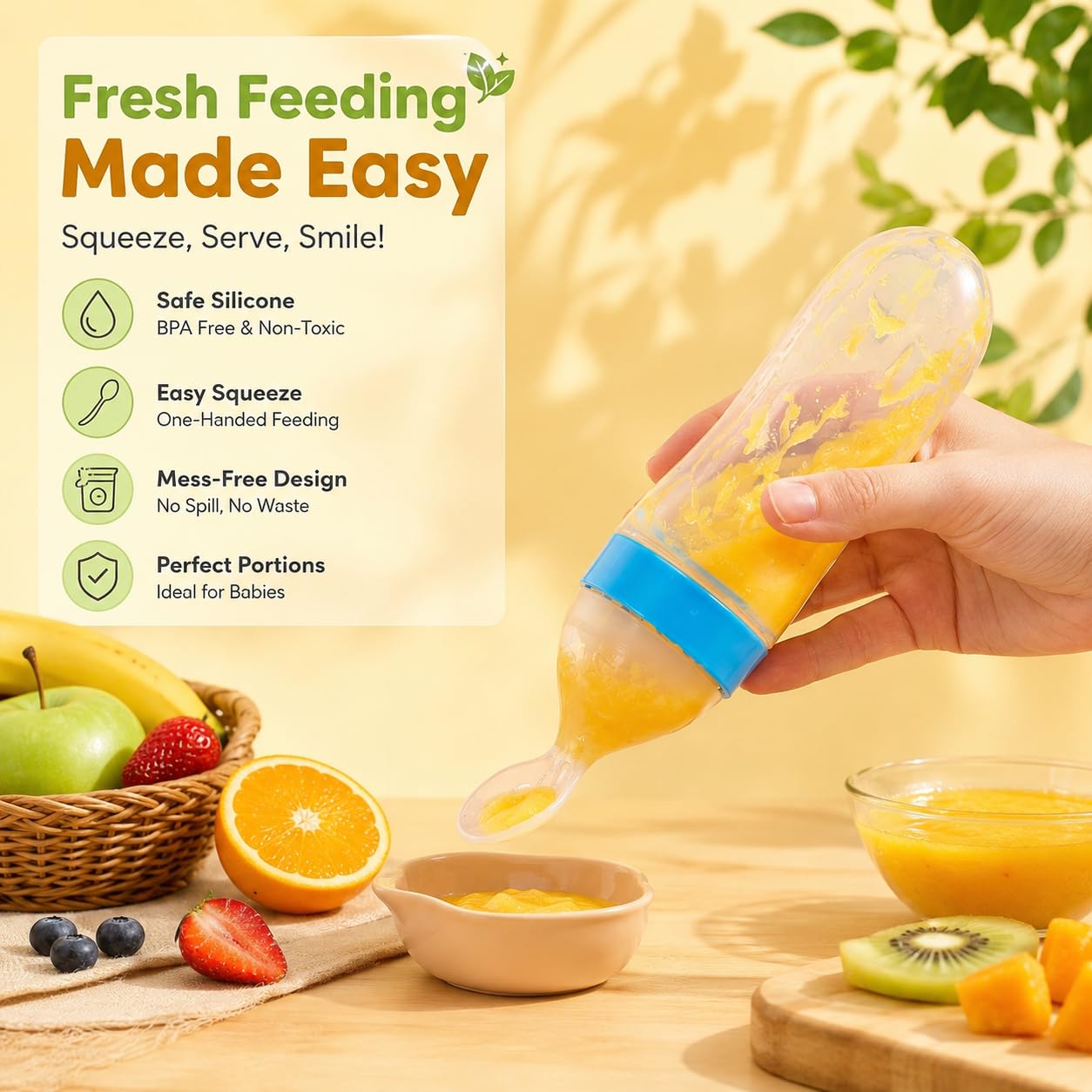 Food Dispensing Spoon Cereal Feeding Bottle